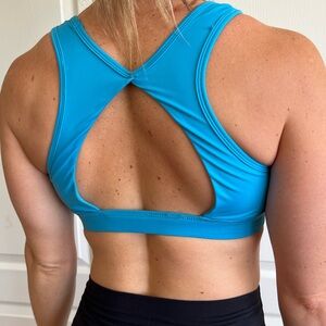 Buffbunny blue sports bra crop top